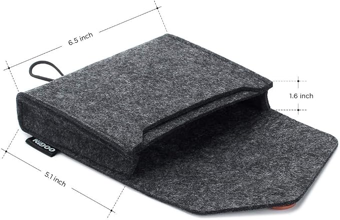 NIDOO Portable Felt Storage Bag, All-Purpose Carrying Bags, Electronics Accessories Protective Case for MacBook Power Adapter, Mouse, Cellphone, Cables, Power Bank, Portable External Hard Drive, Black