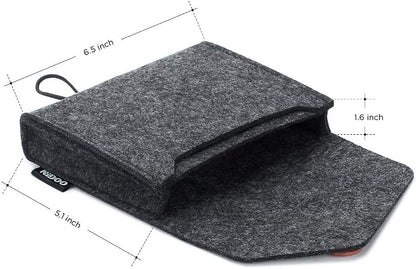 NIDOO Portable Felt Storage Bag, All-Purpose Carrying Bags, Electronics Accessories Protective Case for MacBook Power Adapter, Mouse, Cellphone, Cables, Power Bank, Portable External Hard Drive, Black