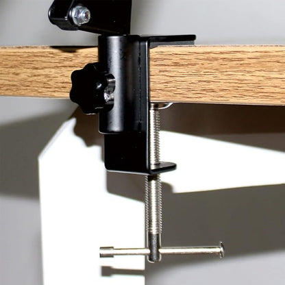 Replacement Heavy Duty C Clamp for 1/2” Base Magnifying Lamp,Desk Lamp,Swing Arm Lamp,Phone I pad Mount,Tablet Mic Holder,Table Mount Clamp for Microphone Stand Mic Boom Arm (METAL BLACK)