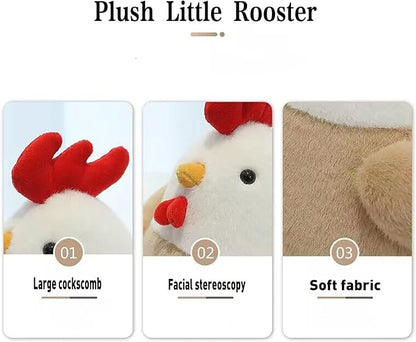 YUKOUQIAN Chicken Stuffed Animal Chicken Plush Doll Toy 8 inch for Girls Christmas (Chicken)