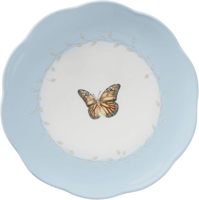 Lenox Dessert Plate Set, Lenox Butterfly Meadow Colors Collection 4-Piece Dessert Porcelain Plates Set, Service For 4, Dishwasher & Microwavable Plate, Small Plates, Home And Dining(Assorted, 4 Piece)
