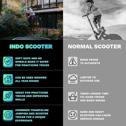 in Do the Trick - Trick Scooter for Teenagers & Adults - 6-15 Years - Trampoline Scooter Ideal for Trampoline Stunt Exercises, Professionals & Beginners - Indoor & Outdoor Freestyle
