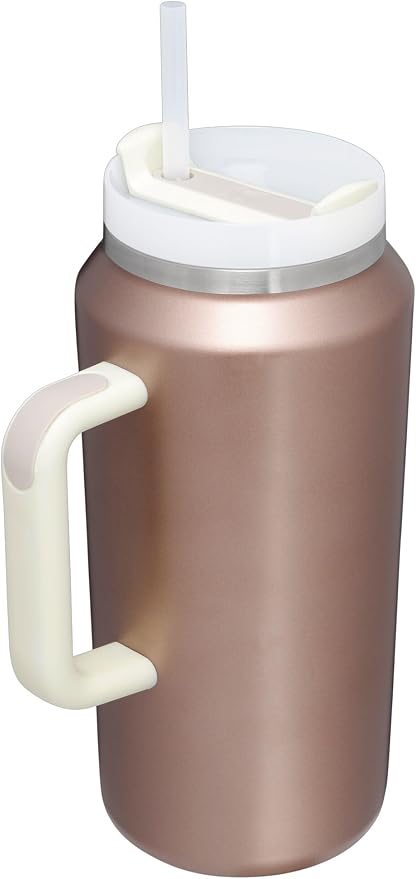 STANLEY Quencher H2.0 Flow State Tumbler, 64 oz, Rose Quartz Glow | Handle and Straw | 3-Position Lid | Large Capacity for Travel & Sports| Insulated Stainless Steel Cup | BPA-Free