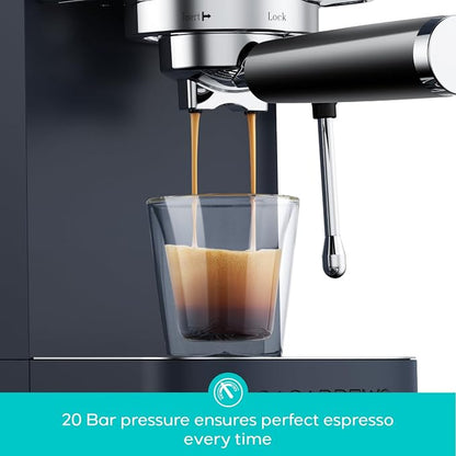 CASABREWS 3700 Essential Espresso Machine, Stainless Steel Espresso Maker | 20-Bar Italian Pump, Powerful Steam Wand, 43.9oz Removable Water Tank, Compact Espresso Maker for Home, Cappuccino & Latte