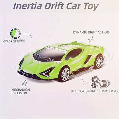 2 Pack Race Cars Pull Back, Push Go Inertial Drift Car Models for Toddlers - 3+ Year Old Toys for Kids Ages 4-8 - Perfect Car Toy Set