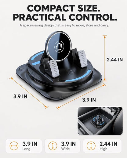 Car Phone Holder 360 Degree Rotation Navigation Mount Splendid Dashboard Windshield Accessories for Women Rotating Soporte De Telefono para Carro Grip Anti-Slip Grips(Mirror Edition)