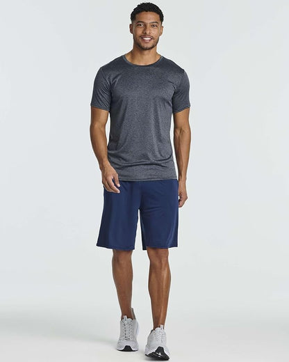 5 Pack Men's Dry Fit Short Sleeve T-Shirt Gym Workout Athletic Running Tee | Cooling, Moisture-Wicking, Crew Neck, Quick-Dry, Breathable, Active, Exercise, Fitness, Basketball, Cycling, Hiking, Tennis