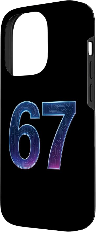 67 Meme Ai Quantum Number 67th Six Seven Tech Digital Future Case for iPhone 14 Pro