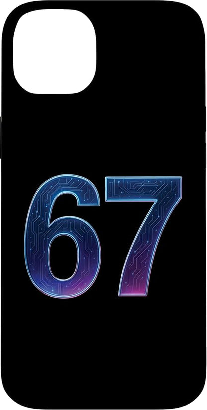 67 Meme Ai Quantum Number 67th Six Seven Tech Digital Future Case for iPhone 14 Plus