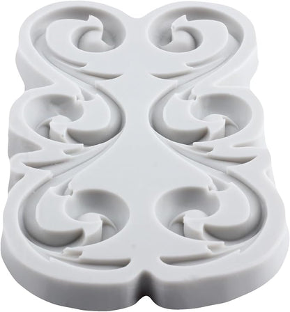 Baroque Relief Polymer Clay Mold Scroll Relief Lace Silicone Molds for DIY Craft Epoxy Resin Casting Polymer Clay Tools Crafts Air Dry Jewelry Making