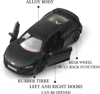 TOKAXI 1/36 Scale Audi R8 Diecast Model Cars,Pull Back Vehicles Toy Cars,Cars Gifts for Boys Girls (Matte)