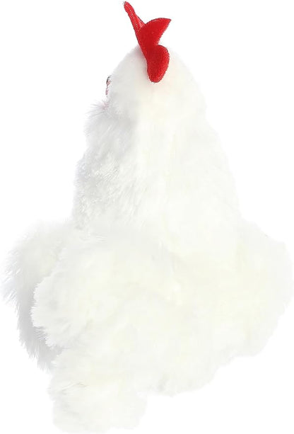 Aurora® Adorable Mini Flopsie™ Chicken Stuffed Animal - Mini Companions Ready for Playful Adventures - for Kids All Ages, Toddlers, Adults, and Families - White 5.5 Inches