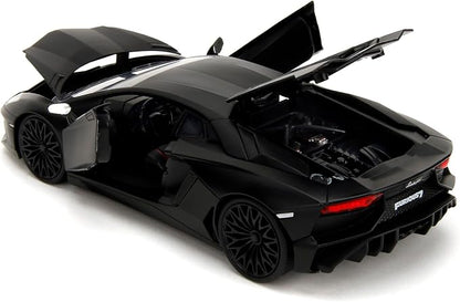 Jada Fast & Furious Shaw's Lamborghini Aventador SV – Die-Cast Vehicle, Opening Doors, Hood & Trunk, 1:24 Scale