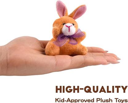 SOFIER 24 Packs Easter Mini Stuffed Animals for Kids Easter Basket Stuffers Easter Egg Fillers Party Favors Classroom Gift Exchange