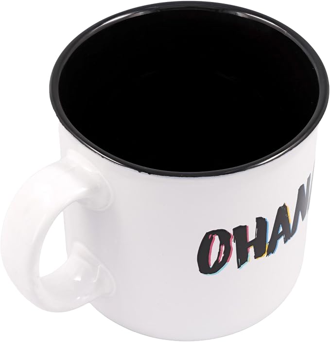 Silver Buffalo Disney Lilo and Stitch Ohana Abstract Ceramic Camper Mug, 20 Ounces