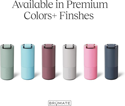 BrüMate Strova 18oz 100% Leakproof Insulated Coffee Mug | Ceramic-Lined Interior | Built-In Silicone Sleeve for Travel | Locking Flip Lid (Java)