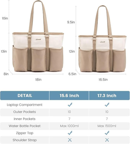 LOVEVOOK Work Tote Bag, 15.6 Inch Laptop Bag for Women Teacher Nurse Mom With Large Cup Holder, Utility Everything Bag For Travel College Daily, Large Computer Purse Handbag, Gift
