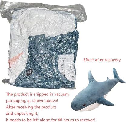 XIYUAN 39.3-Inch SharkPlush Toy Giant SharkStuffed Animal Soft SharkPillow Cushion Shark Plush Pillow Chubby Stuffed Shark Toy Bedtime Gift Throw Pillow for Home Room Décor Kids