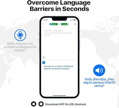Instant Voice Translator Ear Buds, 3-in-1 Traductor de Voz with Real-Time Translation for 138 Languages, Bluetooth Translation Earbuds, 8 Offline Language Packs,Ideal Accessories for Travel, Business