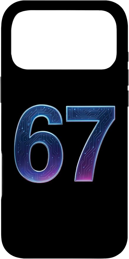 67 Meme Ai Quantum Number 67th Six Seven Tech Digital Future Case for iPhone 17 Pro Max