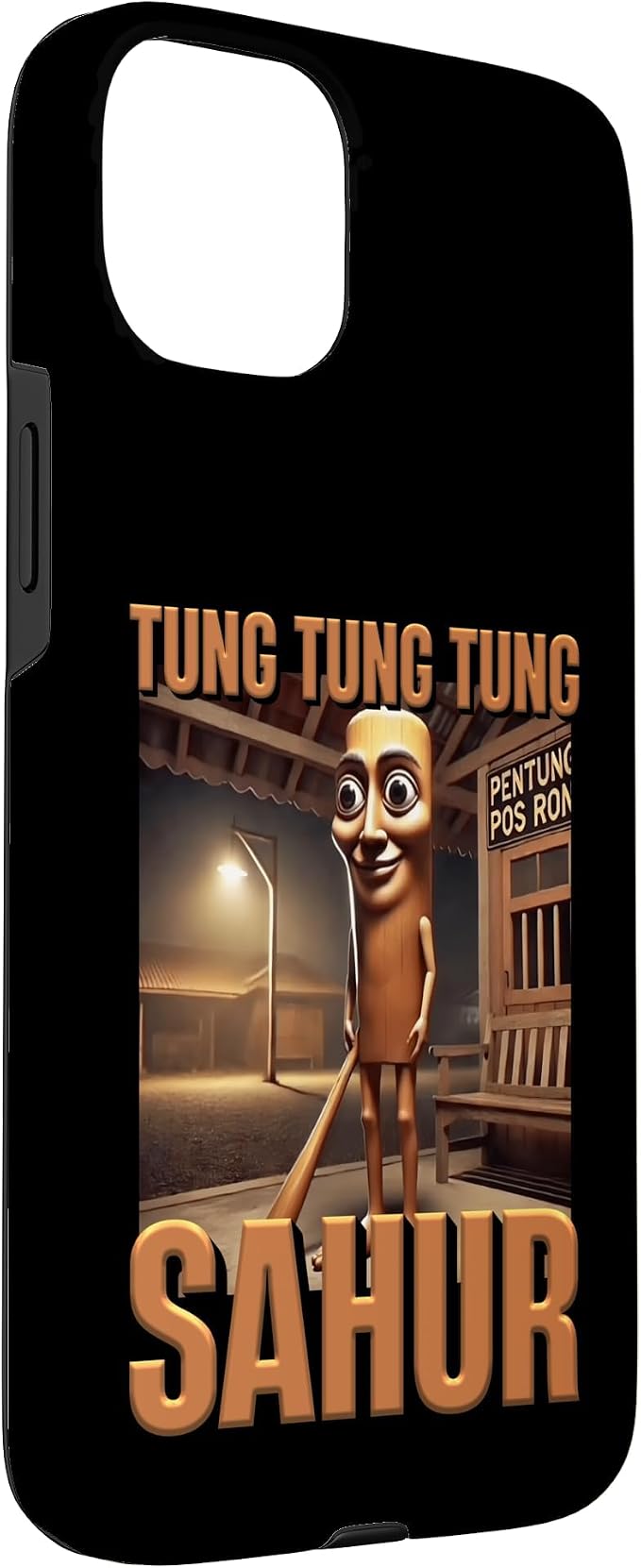 Internet Hilarious Meme AI Character Tung Tung Tung Sahur Case for iPhone 15 Plus