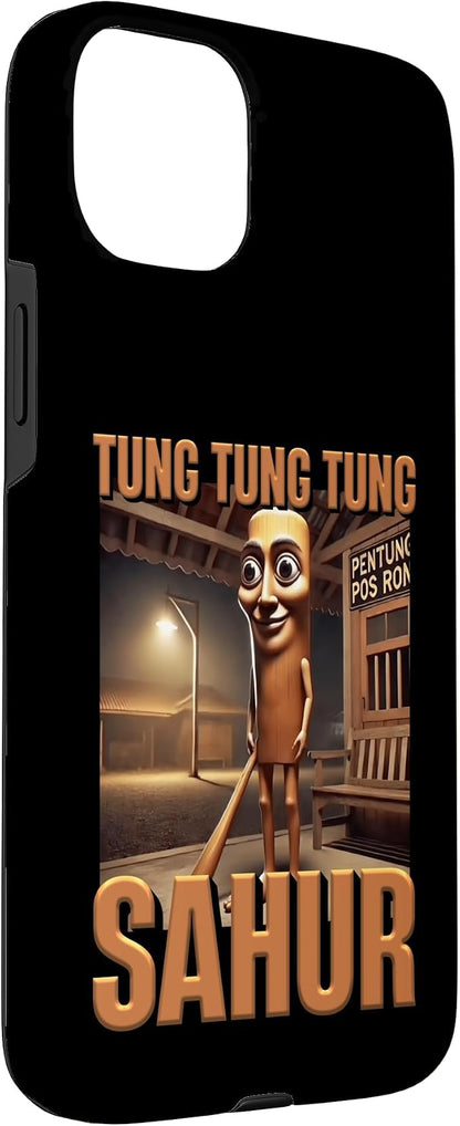 Internet Hilarious Meme AI Character Tung Tung Tung Sahur Case for iPhone 15 Plus