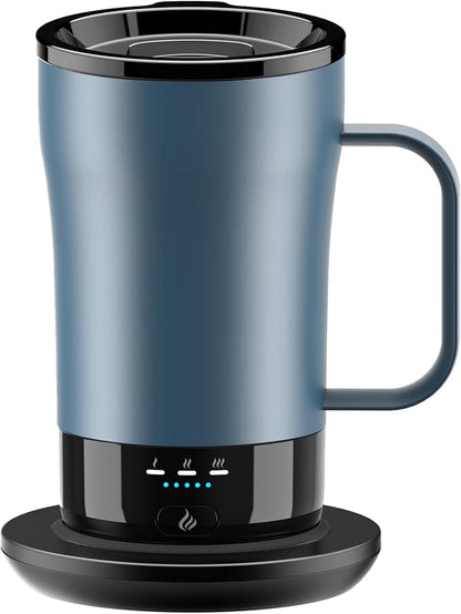 Self-Heating Coffee Mug, 14oz Heated Coffee Mug - Rechargeable Temperature Control Coffee Mug Keep Coffee Hot, Smart Mug Great Gift for Coffee Lovers & Slow Sippers
