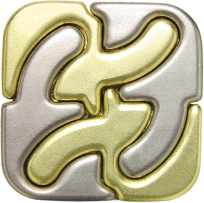 BePuzzled | Square Hanayama Metal Brainteaser Puzzle Mensa Rated Level 6, for Ages 12 and Up