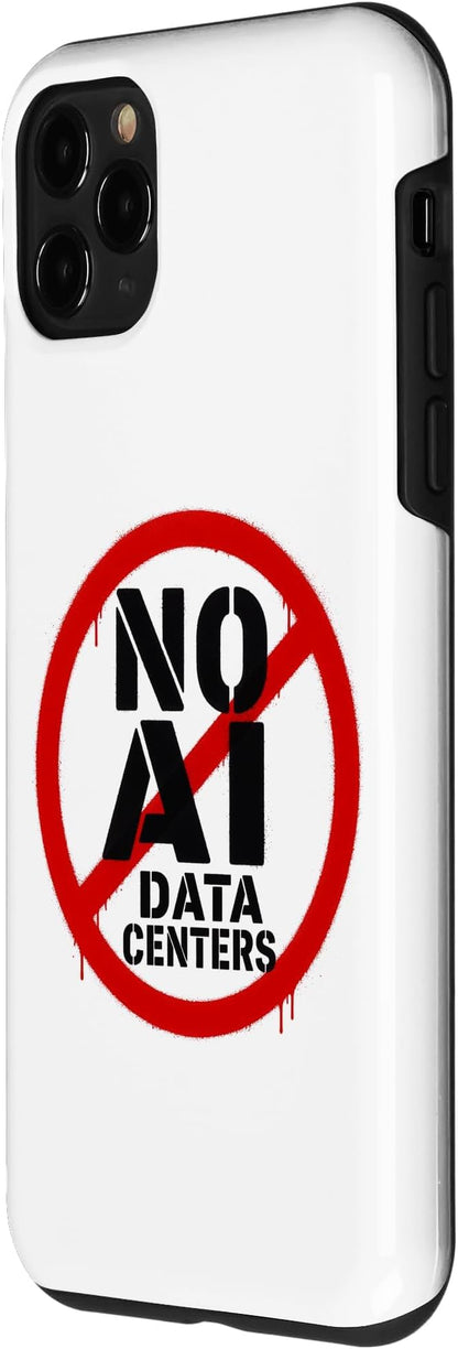 No AI Data Centers – Simple Minimal Spray Paint Style Text Case for iPhone 11 Pro