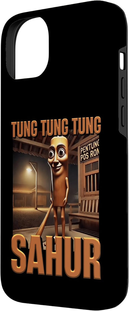 Internet Hilarious Meme AI Character Tung Tung Tung Sahur Case for iPhone 14 Plus