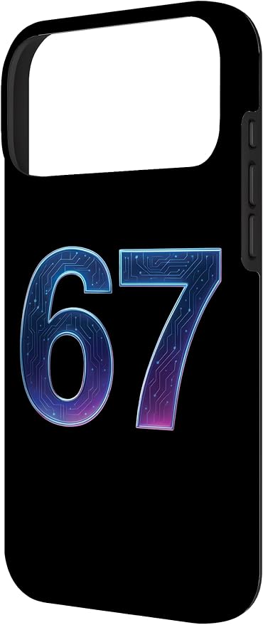 67 Meme Ai Quantum Number 67th Six Seven Tech Digital Future Case for iPhone 17 Pro Max