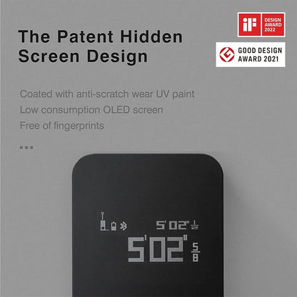 HOTO Pocket-Size Laser Measuring Tool, EDC Gadget Birthday Gift for Men Dad | Keychain-ready Carry Design, 98Ft Laser Tape Measure ±2mm Accuracy, USB-C Rechargeable, OLED Display, Ft/M/in Unit Conversion