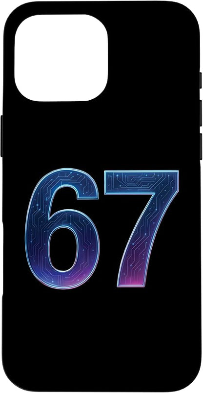 67 Meme Ai Quantum Number 67th Six Seven Tech Digital Future Case for iPhone 16 Pro Max