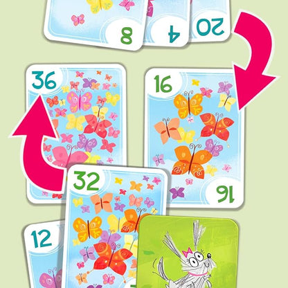 Melon Rind Jump 4, Math Game for Kids Learning Multiples of 4, Lively Puppy Themed Card Game, a Fun Math Activity for Boosting Confidence, Quick and Easy Screenless Fun, Ages 7+