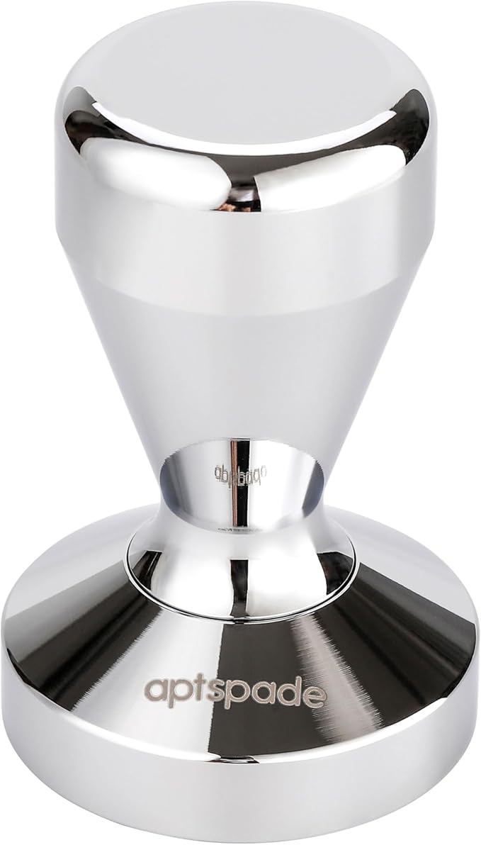 51mm Espresso Tamper, Coffee Tamper with Flat Base, Solid Aluminum Alloy Coffee Press Tool, Chrome-Plated Hand Espresso Tamper for 51mm Portafilter Espresso Machines