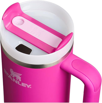 STANLEY Quencher H2.0 Flow State Tumbler, 30 oz, Violet Blossom | Handle and Straw | 3-Position Lid | Cup Holder Compatible for Travel | Insulated Stainless Steel Cup | BPA-Free