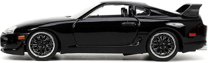 Jada Fast & Furious 1:32 1995 Toyota Supra Die-Cast Car, Toys for Kids and Adults(Black)
