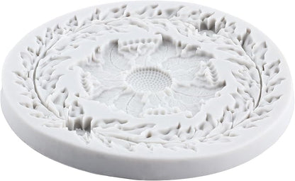 Baroque Style Polymer Clay Mold Baroque Relief Flower Silicone Molds Embossed Flower Mold for DIY Craft Epoxy Resin Casting Polymer Clay Tools Crafts Air Dry Jewelry Making