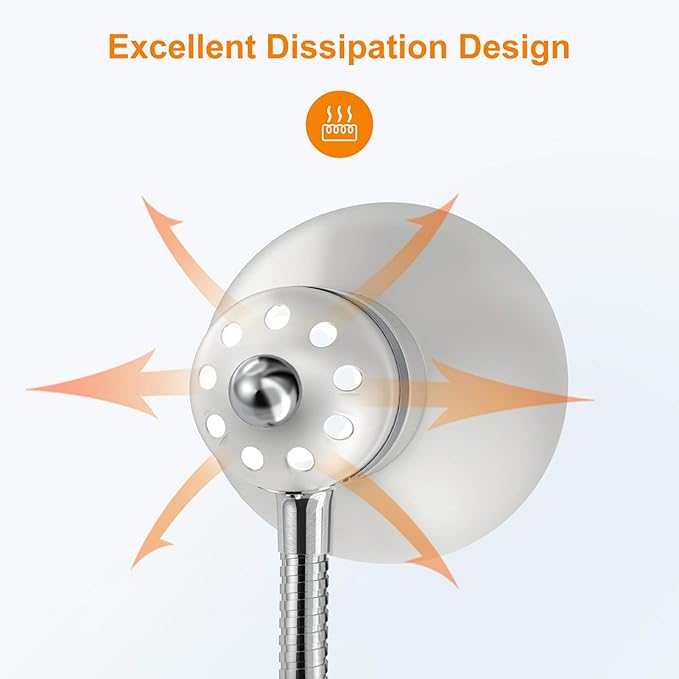 LEPOWER Metal Desk Lamp, Adjustable GooseNeck Reading Light for Bedroom | Compact & Sturdy, Space-Saving for Bedside & Dorm, E26 Table Lamp, Eye-Caring, Ideal for Study, Office, Back to School
