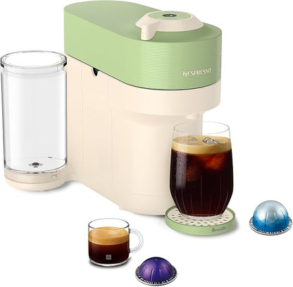 Nespresso Limited-Edition Vertuo Pop+ Coffee and Espresso Maker by Breville, Pistachio