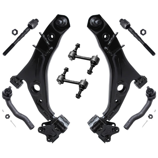 Detroit Axle - Front 8pc Suspension Kit for 07-14 Ford Edge Lincoln 07-15 MKX 2007 2008 2009 2010 2011 2012 2013 2014, 2 Lower C