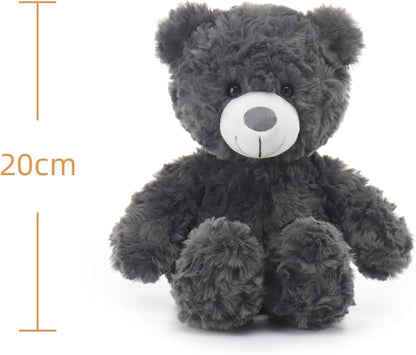 Apricot Lamb Ash Gray Flower Bear Stuffed Animals for Kids, Soft Cute Plush Toys for Baby Girl and Boy, 8 Inches