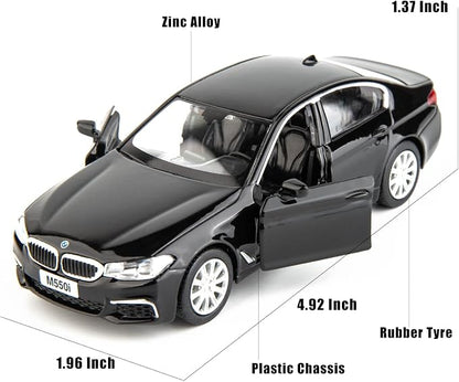 RMZ City BMW M550i Car Model 1:36 Diecasting Alloy Toy Car, Pull Back Vehicles Toy Car for Toddlers Kids Boys Girls Gift Black