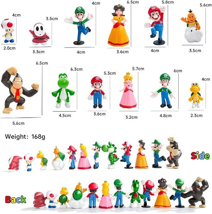 12PCS Mario Action Figures PVC Figurines Set, Collectible Dolls for Collectors,Fan Gift for Men Women Character (MA1)