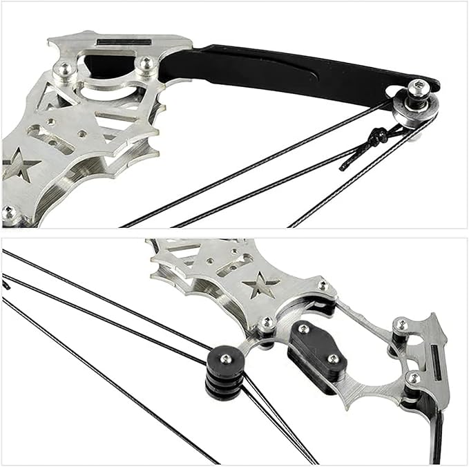 Archery Bow Set Left and Right Hand Compound Bow Hunting Bow Metal Material Catapult RH/LH for Practice Archery