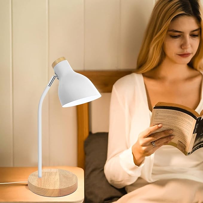 Himmel Desk Lamp, Adjustable Metal Table Lamp, Children's Table Lamp for Bedroom, Living Room, E27 Socket Reading Next to Lamp (Black)