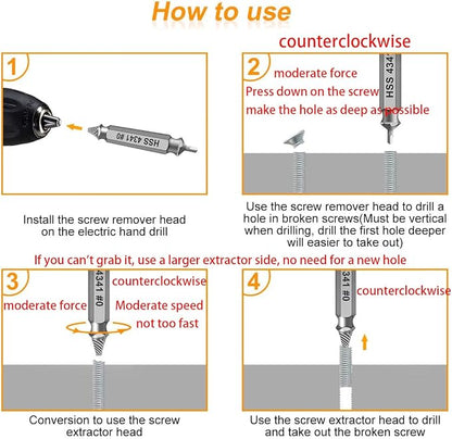 Damaged Screw Extractor Set,Christmas Stocking Stuffers for Adults Men Him | Gifts for Men,Mens Gifts for Dad,Husband,Stripped Screws Bolt Drill Bit Tools for Easy Removal of Rusty Broken Screw