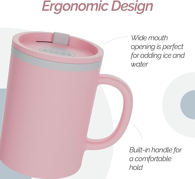 Copco Iconic Desk Mug 16 Oz - Light Blue/Pink, Set of 2