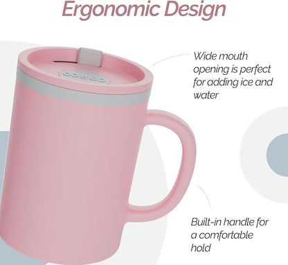 Copco Iconic Desk Mug 16 Oz - Light Blue/Pink, Set of 2