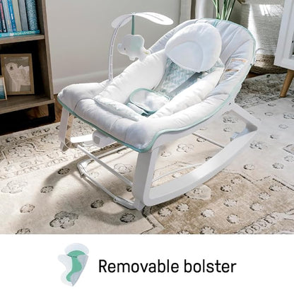 Ingenuity Keep Cozy 3-in-1 Grow with Me Vibrating Baby Bouncer, Seat & Infant to Toddler Rocker, Vibrations & -Toy Bar, 0-30 Months Up to 40 lbs (Weaver)